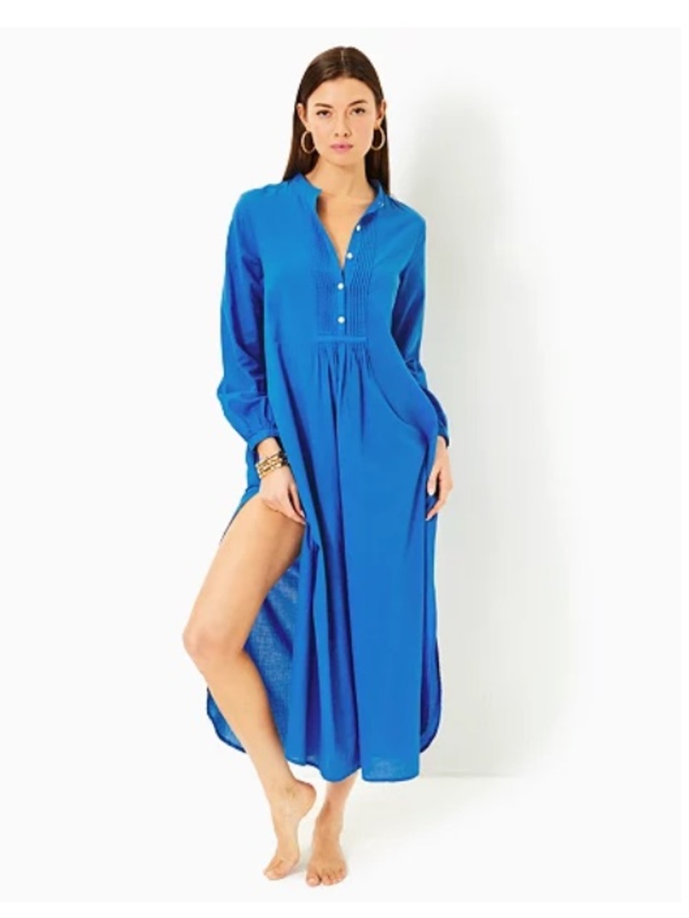NWT Lilly Pulitzer Vassa Maxi Cover-Up Morelle Blue (Size L)